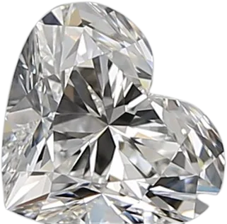 0.7 Carat F VVS1 Heart Natural Diamond