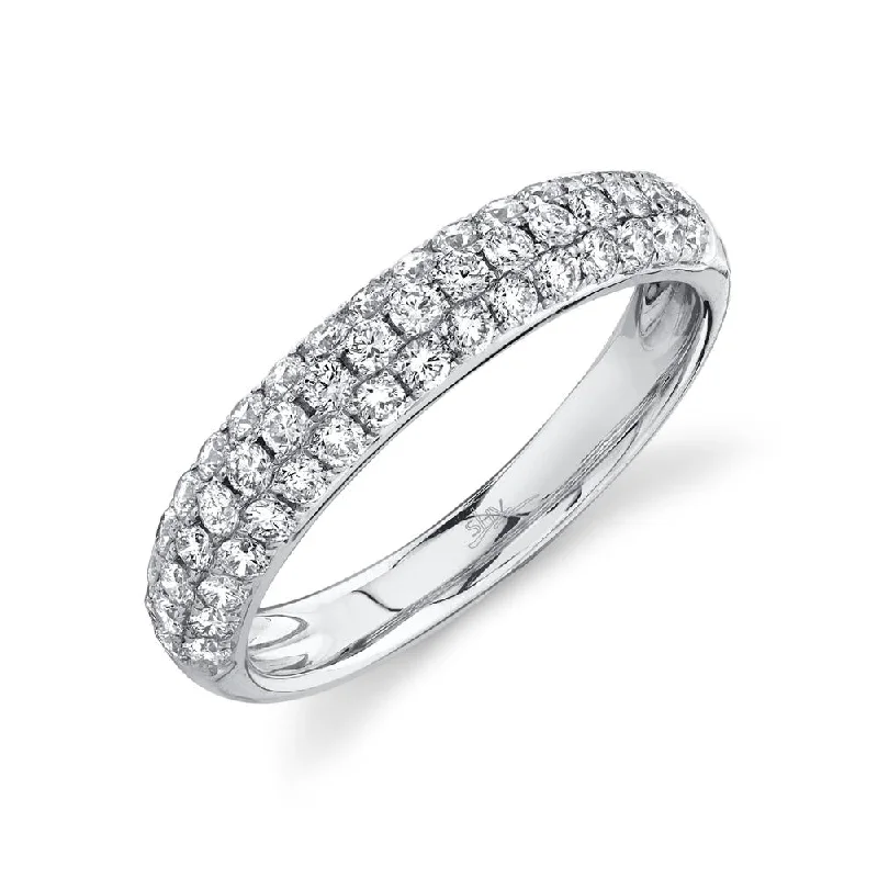 14K Gold 0.81 Carat Diamond Pave Band