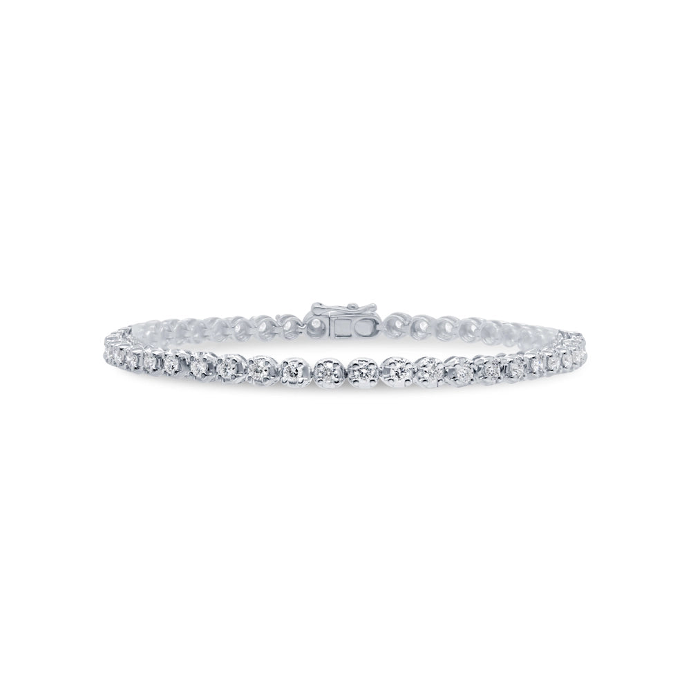 14K White Gold Diamond Tennis Bracelet