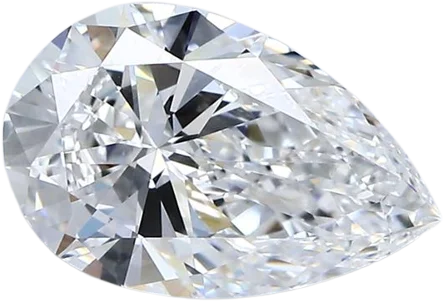 2.02 Carat D VVS2 Pear Natural Diamond