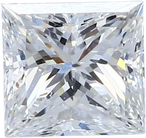 2.07 Carat F SI1 Princess Natural Diamond