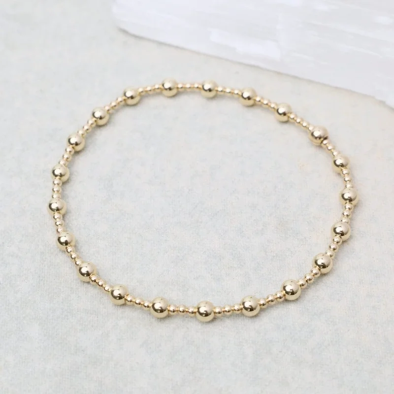 Angelina Bead Bracelet in Gold, Silver, or Mixed