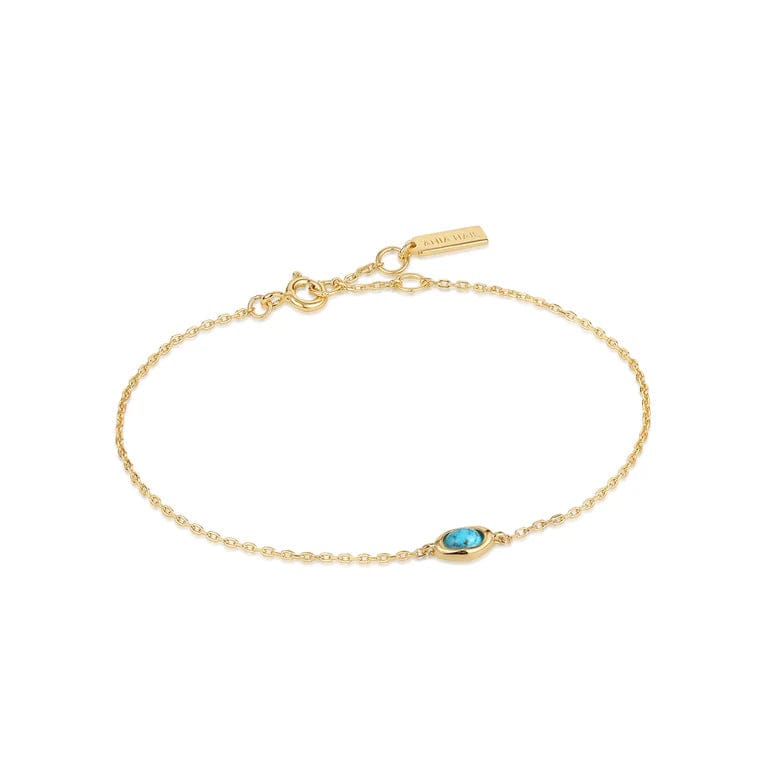 Gold Turquoise Wave Bracelet