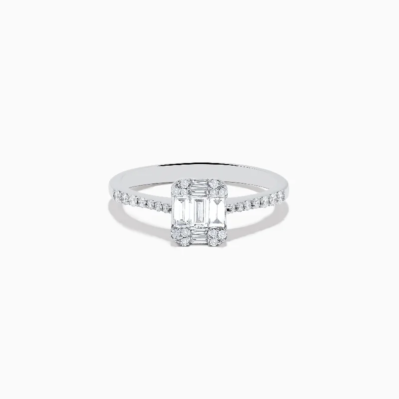 Classique 14K White Gold Diamond Ring