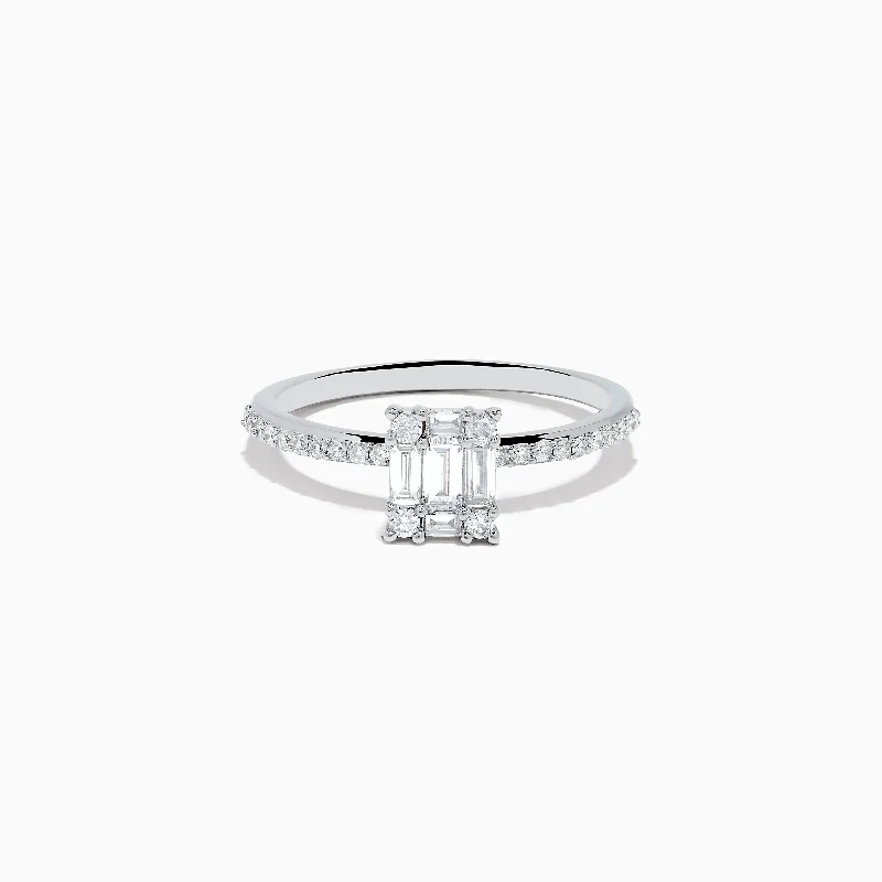 Classique 14K White Gold Diamond Ring