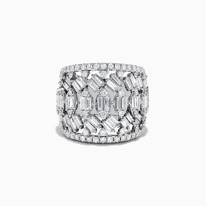 Effy Hematian 14K White Gold Diamond Statement Ring 2.42 TCW