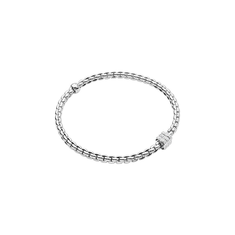 Fope 18K White Gold Eka Collection Diamond Bracelet, Small Size