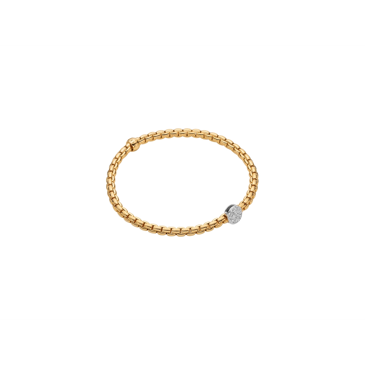 Fope 18K Yellow Gold Eka Collection Diamond Bracelet, Extra Small