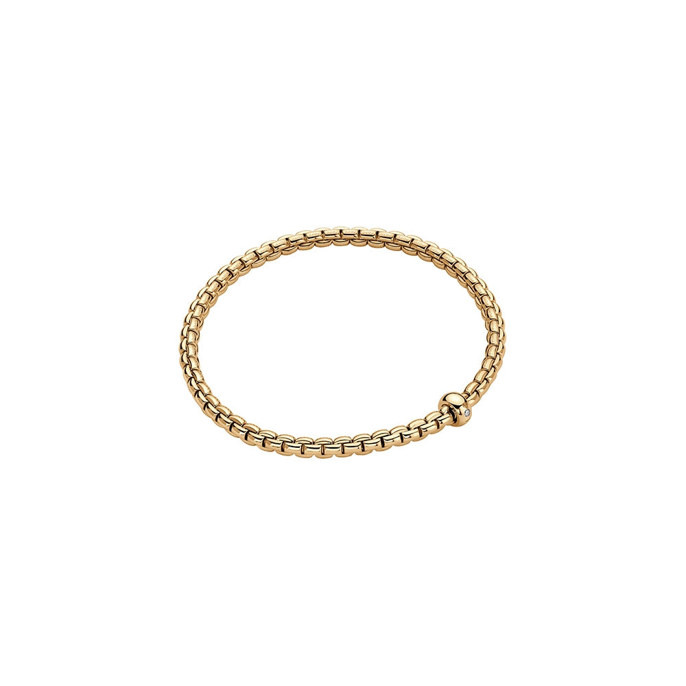 Fope 18K Yellow Gold Eka Collection Diamond Bracelet, Medium Size