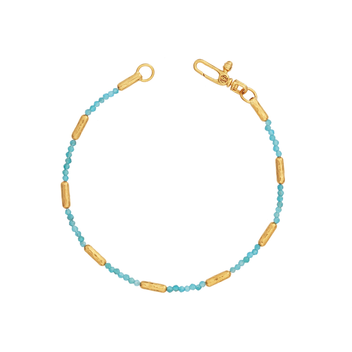 Gurhan Vertigo Apatite Bead Bracelet in 24K Yellow Gold