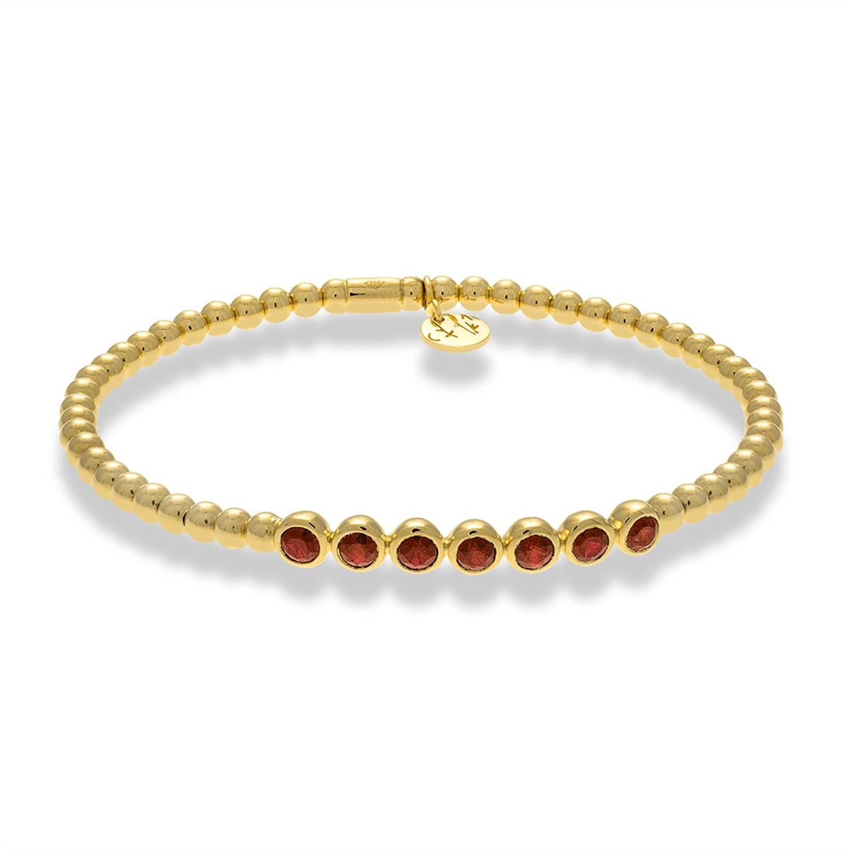 Hulchi Belluni 18K Yellow Gold Ruby Tresore Stretch Bracelet