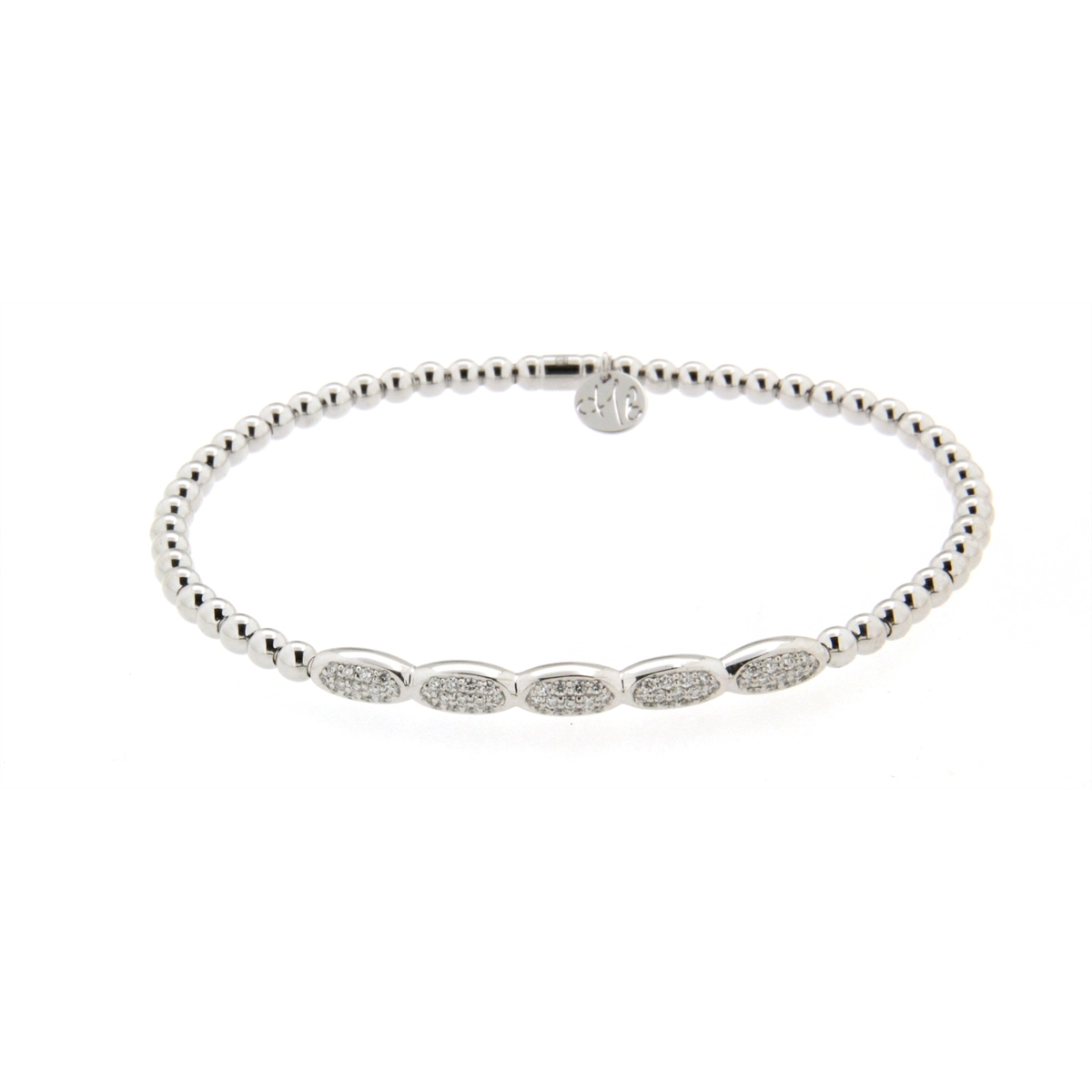 Hulchi Belluni Element 18K White Gold Diamond Bracelet