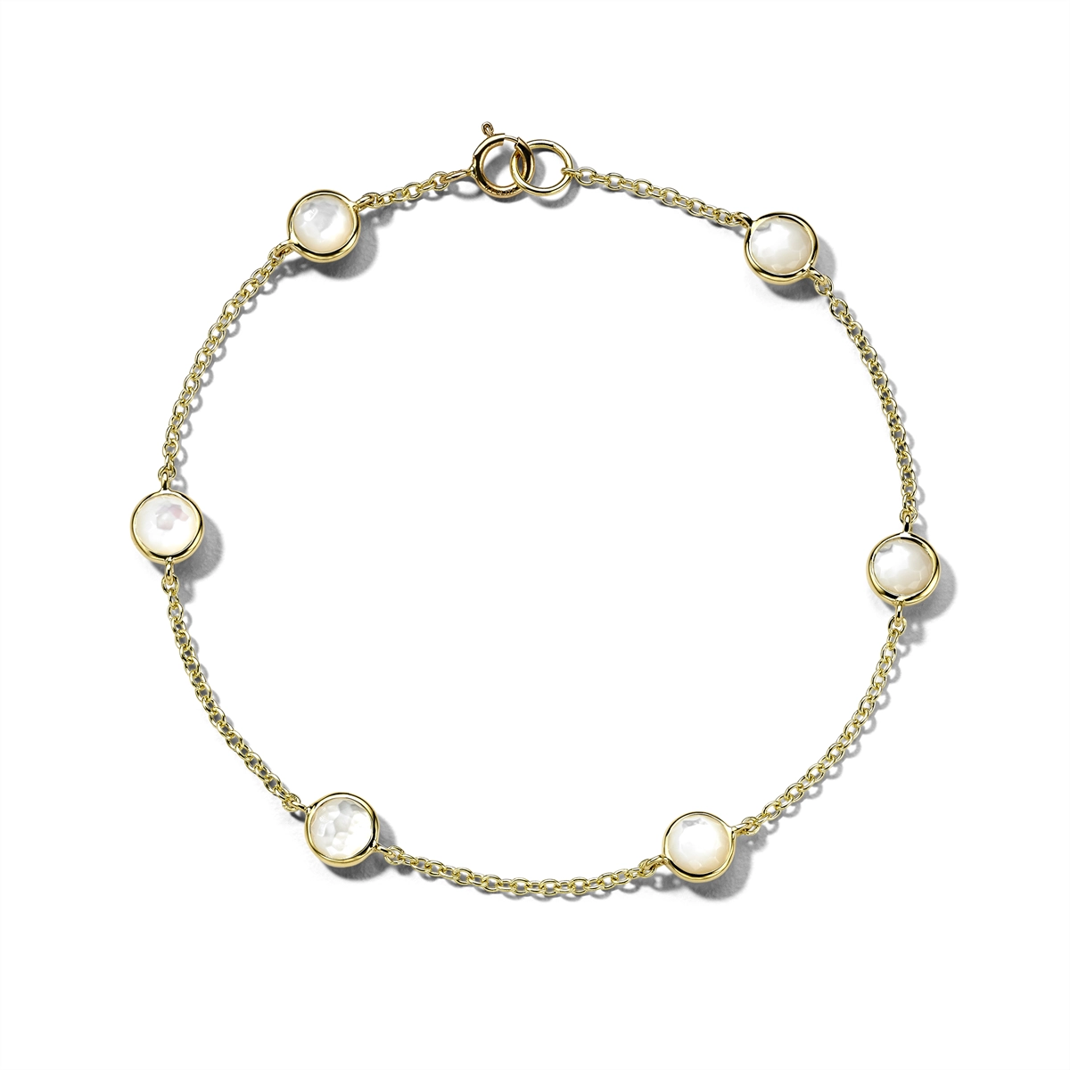 Ippolita 18K Yellow Gold Lollipop 6-Stone Station Bracelet in Mother of Pearl