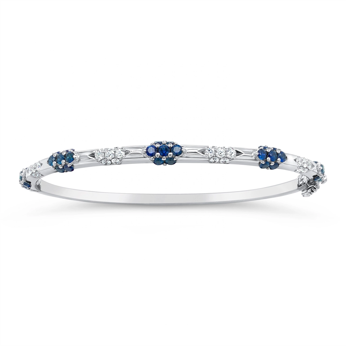 Jack Kelege 18K White Gold Sapphire and Diamond Bracelet