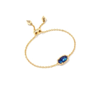 Kendra Scott Elaina Bracelet in Gold with Navy Abalone