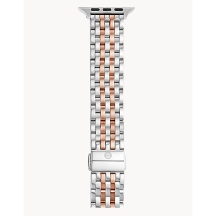 Michele 38/40mm and 42/44mm Two-Tone Pink Gold-Plated Bracelet for Apple Watch (Bracelet Only)