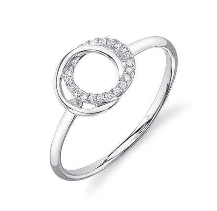 Round Diamond Fashion Ring in 14K White Gold (.07ctw)