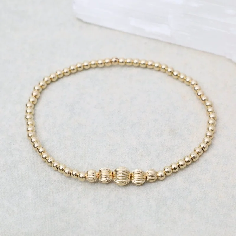 Victoria Gold Filled Bead Bracelet