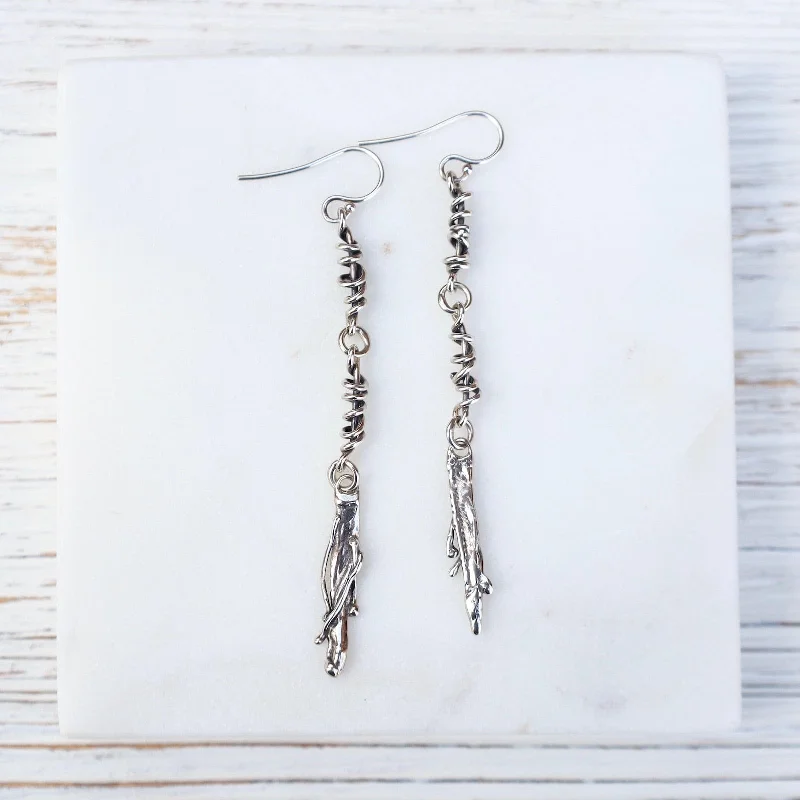 Twig on Wrapped Vines Earrings