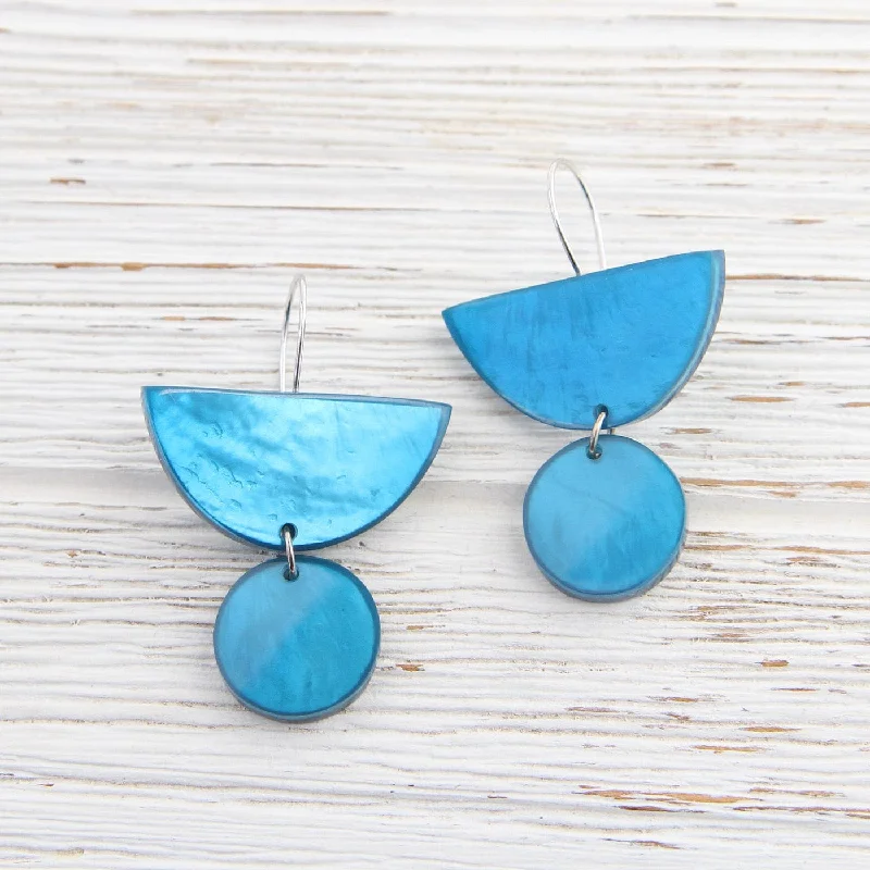 Aquarius 2 Piece Geometric Resin Earring