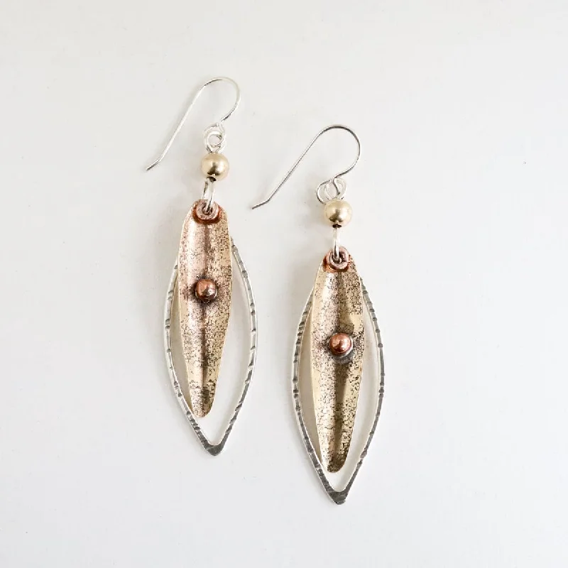 Natural Whisper Mixed Metal Earring