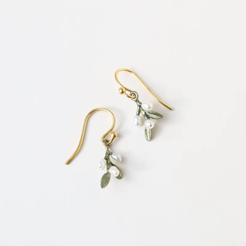 Flowering Thyme Dainty Wire Earrings