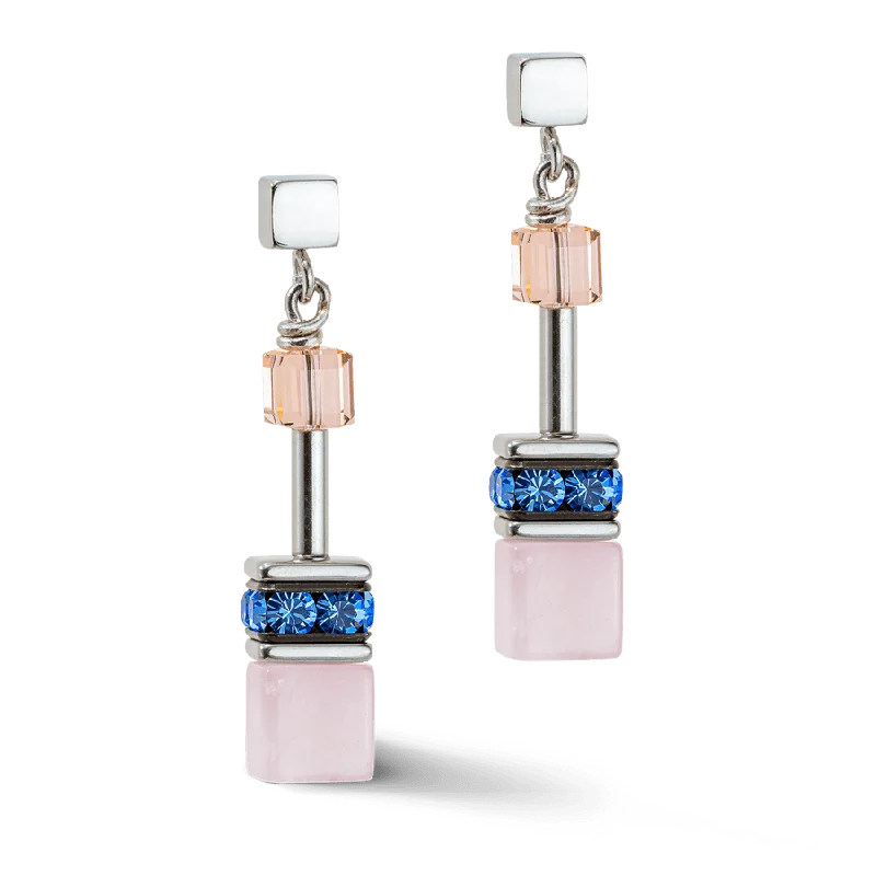 Lilac GeoCube Earring