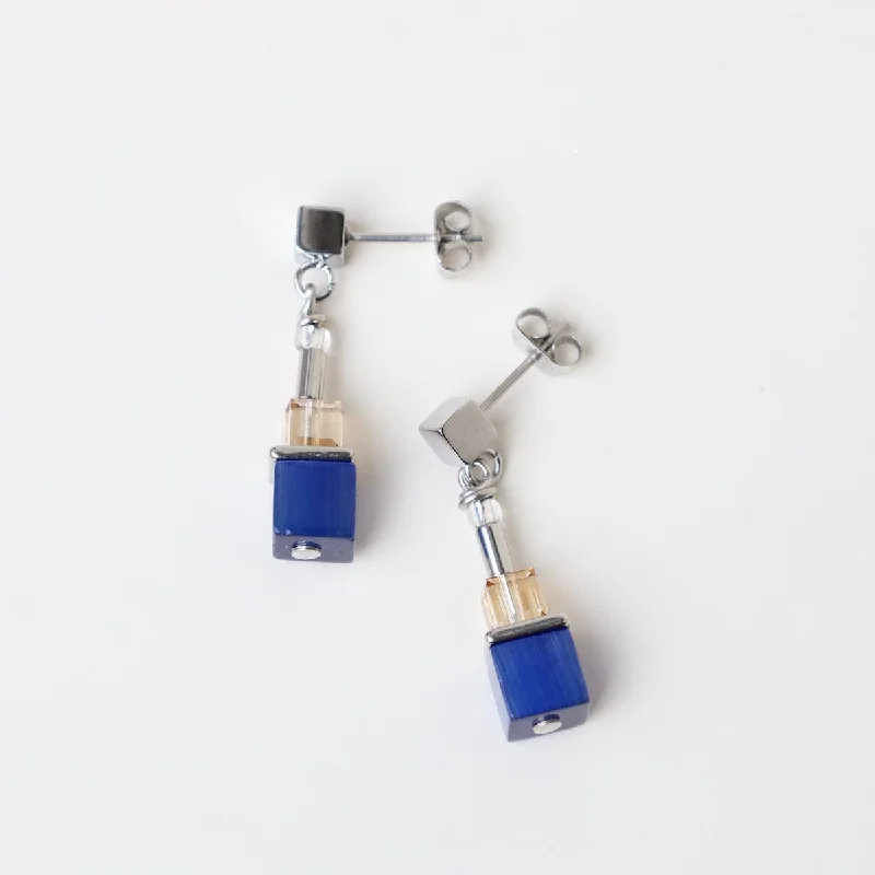 Earth Mix Geo Cube Earring