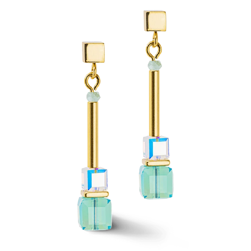 Delicate Turquoise Cube Earring