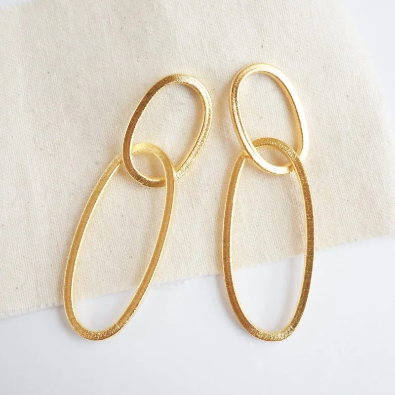 Adelise Long Oval Link Earrings