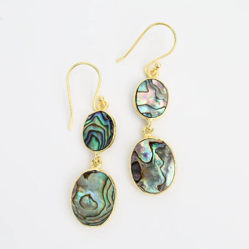 Abalone Shell Dangle Earrings