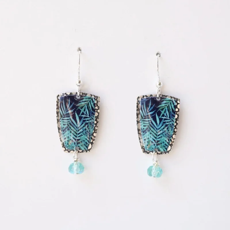 Blue Ferns Earrings