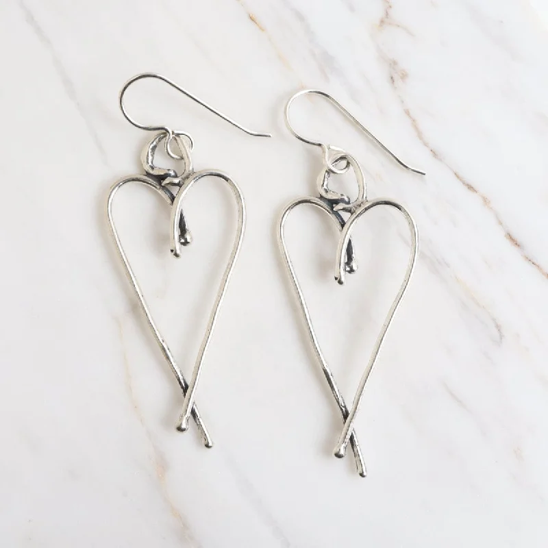 Wire Heart Earrings