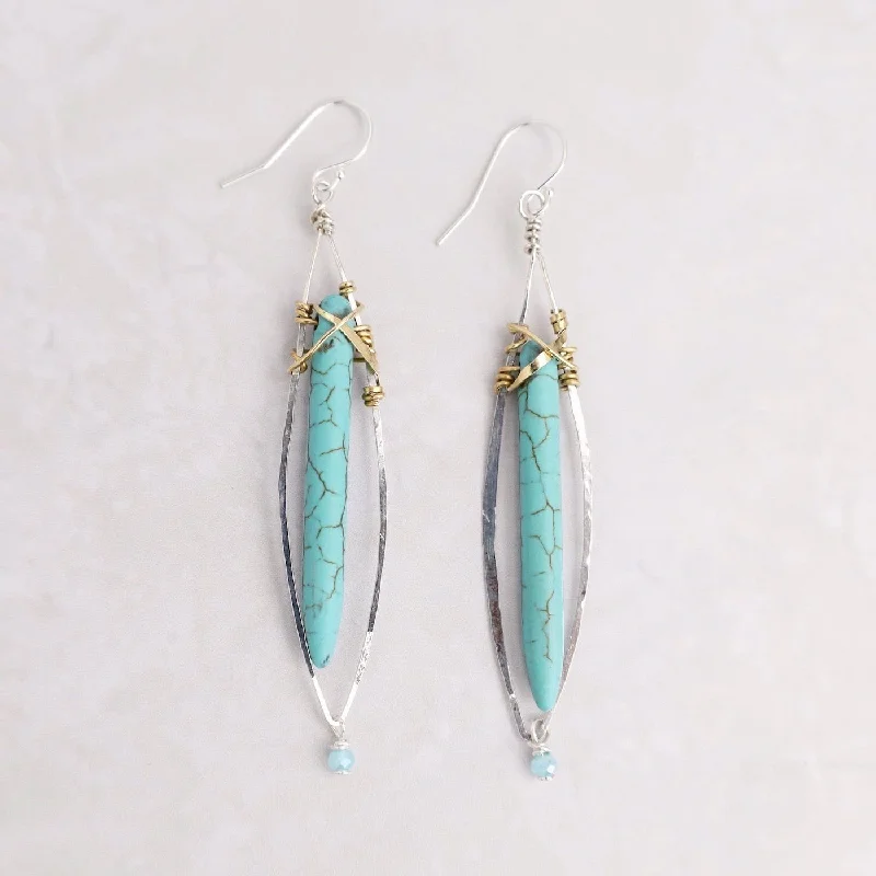 Turquoise Stalactite Earrings