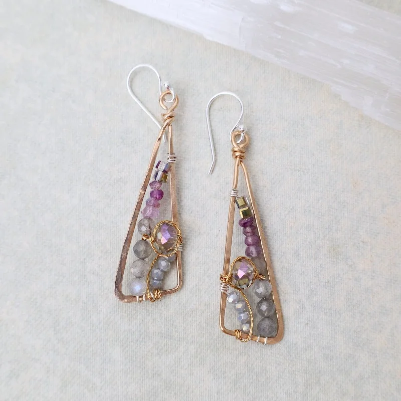 Lavender Ombre Angle Earrings