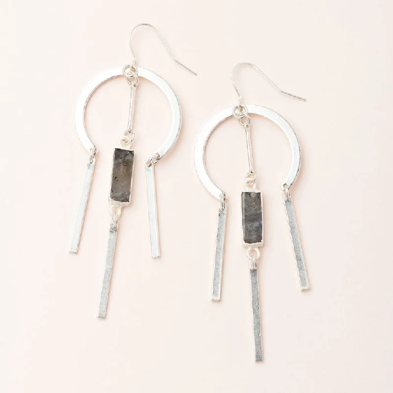 Scout Dream Catcher Stone Earring - Labradorite/Silver