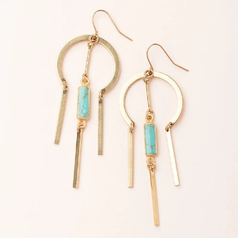 Scout Dream Catcher Stone Earring - Turquoise/Gold