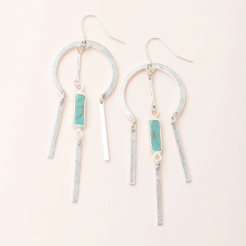 Scout Dream Catcher Stone Earring - Turquoise/Silver