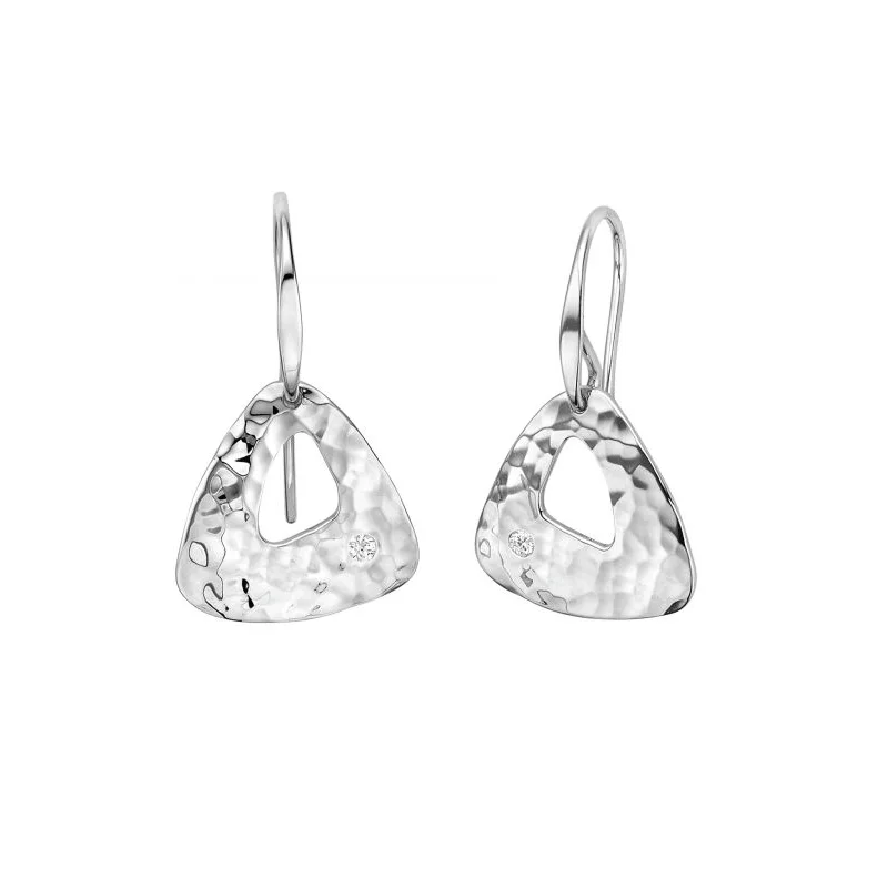 Trillium Earrings with Diamond