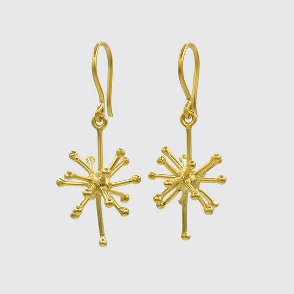 Gold Plated Swinging Big Bang Earrings