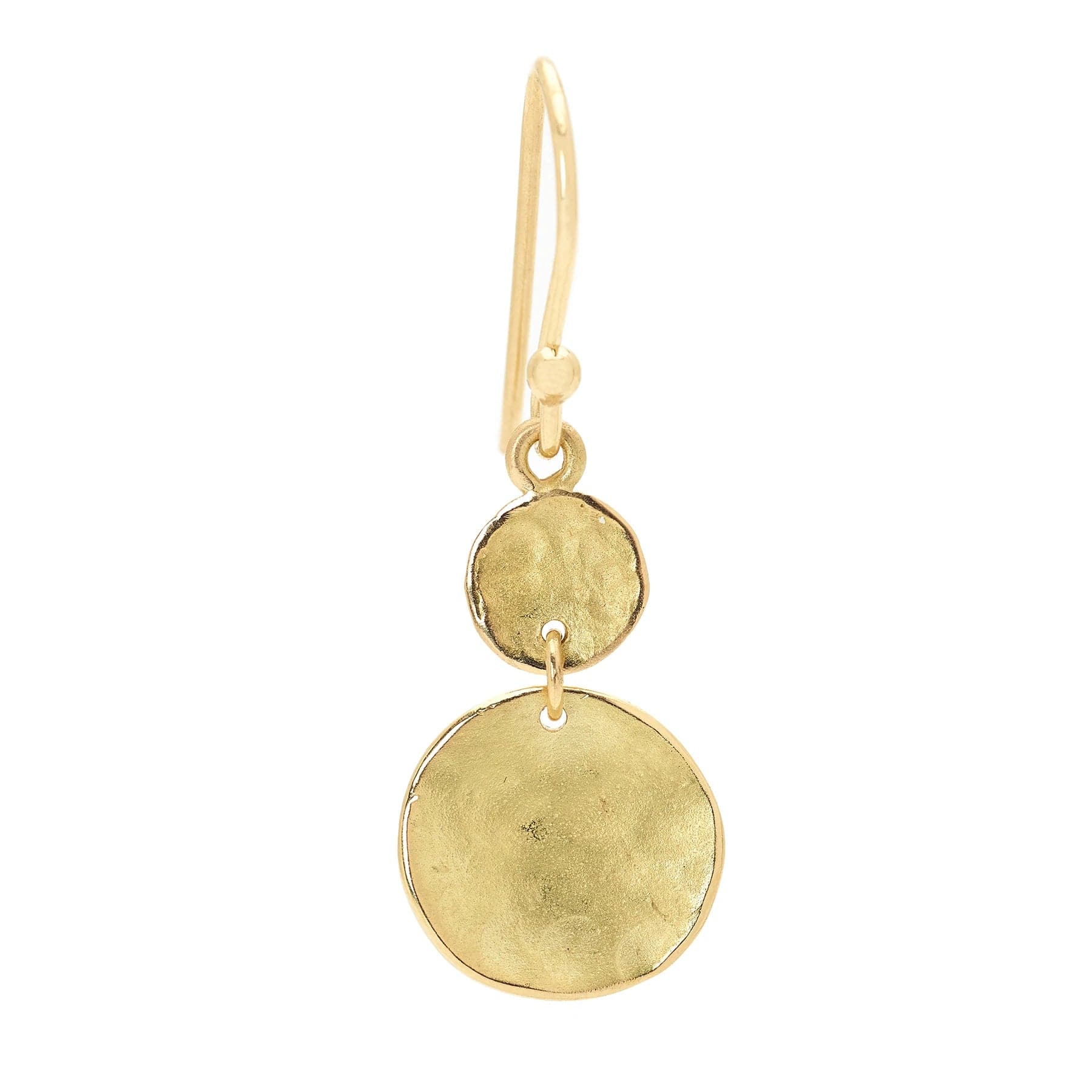 Double Hammered Disc Earrings