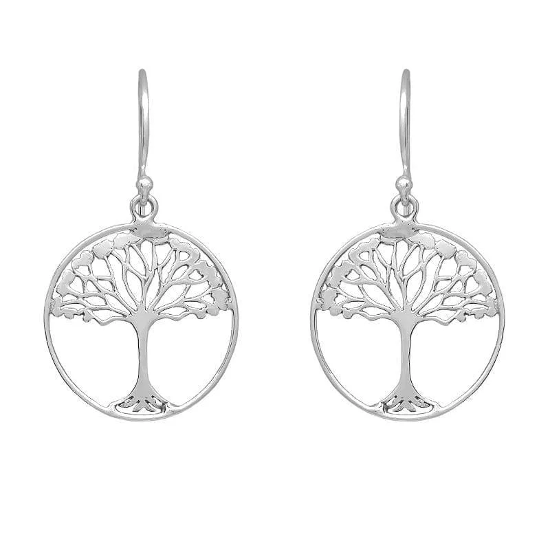 Sterling Silver Bodhi Tree - Tree of Life Earrings