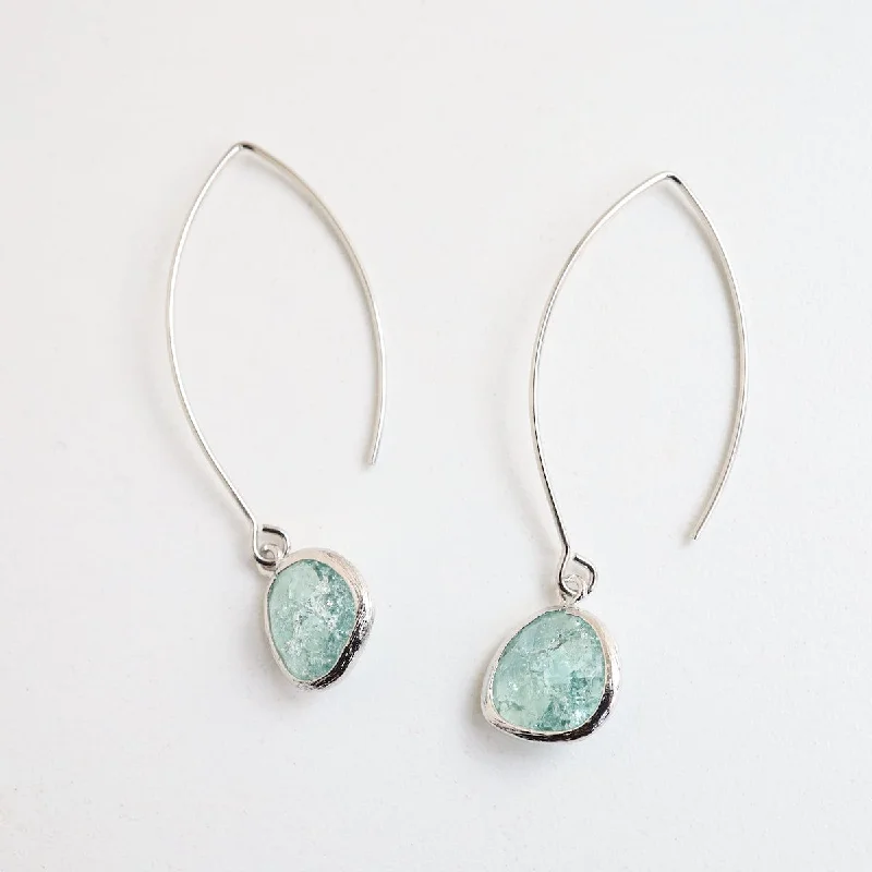 Silver Erinite Rock Crystal Earring